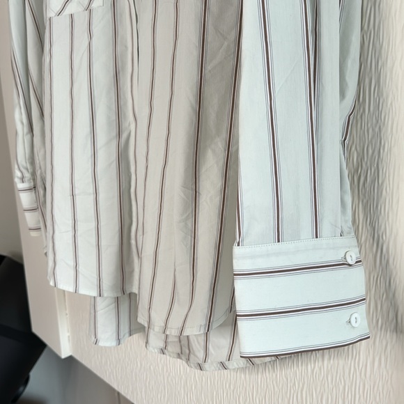 Maison Essentiele Oversized Striped Button Up - Picture 3 of 8